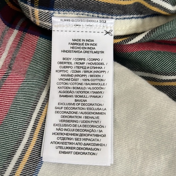 LAUREN RALPH LAUREN Bullion Checked Plaid Twill Shirt - Picture 13 of 15